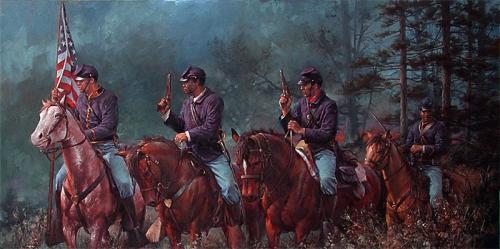 U S Colored Troops on horseback