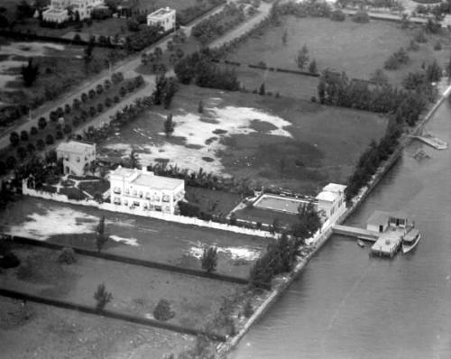 Al Capone arial view of the Capone mansion on Palm Island 1930 FSA rc03536