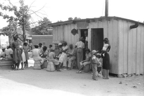 A black barber shop in rural Georgia_ 1941