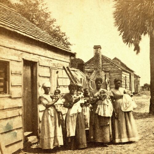 African American women holding babies at the Flipp Plantation_ S.C. 1865