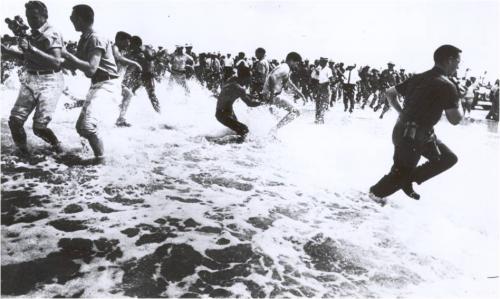 Civil Rights- A wade-in demonstration turns to cahos as blacks try to integrate a Broward County beach circa mid-1960s