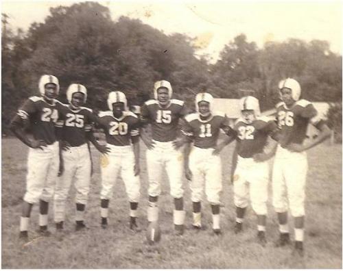 Education- Part of the football team at DeLand's Euclid High School_ circa mid- 1950s. Dunn Collection