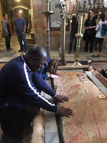 Isreal where body of Christ was prepared for burial