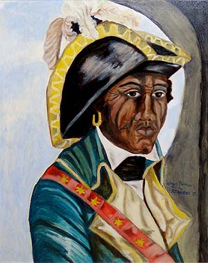 Jorge Biassou was a Haitian leader of the revolution in that country. He moved to St Augustine and helped the Spanish to defend it. A significant number of Haitians lived in the city.