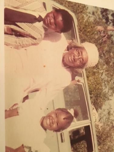 My grandmother Leona Bryant Williams with two of her grandchildren_ _ Chandra and Mark Dunn
