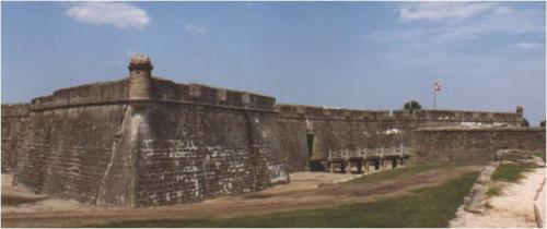 The Castillo de San Marcos in St Augustine was built with the help of skilled black slaves brought in from Cuba.
