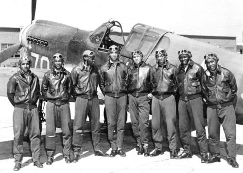 Tuskegee Airmen became a reality because of the intervention of Eleanor Roosevelt with FDR. Mary McLeod Bethune may have had a hand in it too..