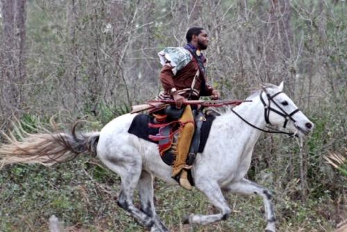 black seminoles rider astride horse griffin nephew w