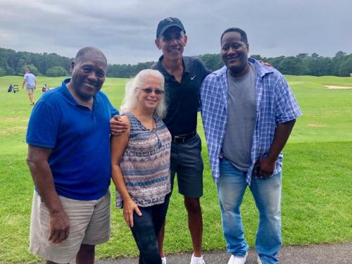 dunn family with OBAMA Martha's Vineyard Aug 21 2019