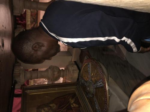 isreal touching where the foot of the crosswas located