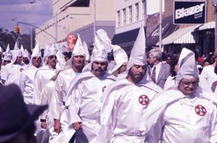 kkk in line marching in Tallahassee mid-1970s
