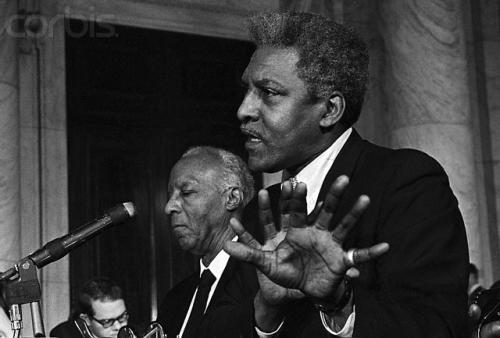 pullman A_-Philip-Randolph-Bayard-Rustin-testify-Senate-Gov-Op