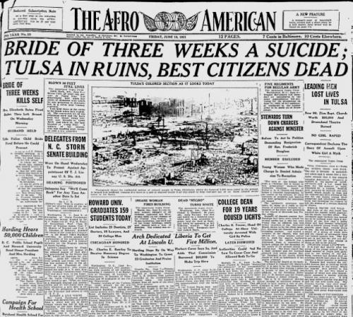 Tulsa race riot newspaper