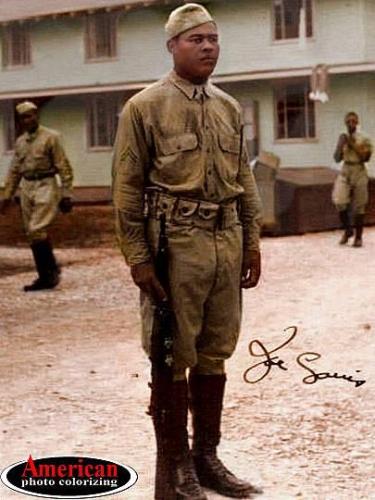 World Heavy Weight Champion Joe Louis in the army in 1942.